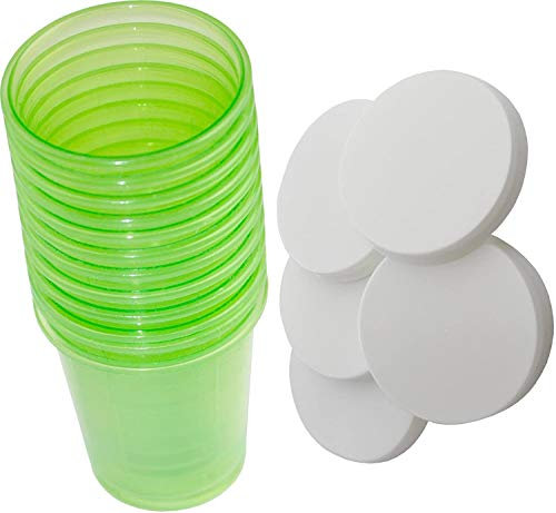 80 pezzi Coppa per farmaci + 80 coperchio bicchiere per medicinali bicchiere da liquore Medi-Inn