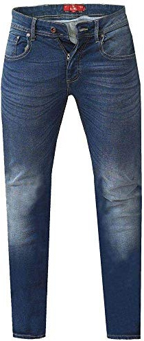 Brooklyn Clothing AMBROSE-KS-D555 avsmalnande stretchjeans i mörkblått, Mörkblått, 50 SE/Kort