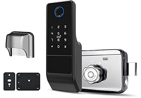 Sarpoer impermeable Tuya Wifi cerradura de puerta inteligente contraseña digital doble huella digital cerradura de llanta electrónica para puerta de hierro exterior