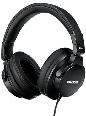 Takstar Over Ear Kopfhörer with 40mm NdFeB-Treiber, PRO70 Studio Monitor Kopfhörer, Geräuschreduzierung, HiFi Stereo Dynamik Dj Headset, 3.5mm Schnurgebundenes Kopfhörer für Konzert