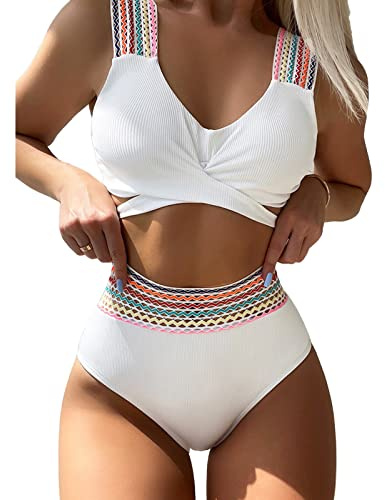 Bikinibaddräkt, 2-delad bikinikostym, rygglös, bekvämt mode för kvinnor