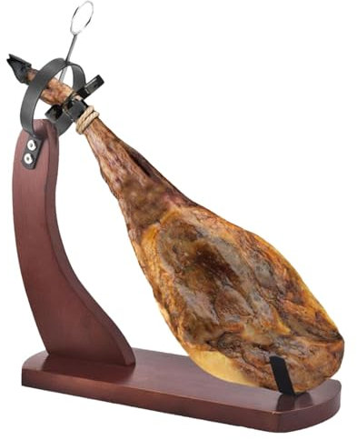 Support à jambon pour découper – Support à jambon | Support à jambon en gondole | Support à jambon espagnol professionnel | Support à jambon avec patins antidérapants | Ensemble de support à jambon