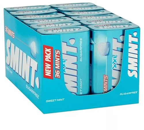 Smints Box of 12 Sugar Free Mints Sweets XXL Sweet Mint Tins | Best Sugar Free Mints | With Fresh Mints for Bad Breath | Smints mints With Sweet Minty Taste | smints sweet (Pack of 12) Sold by UMDA