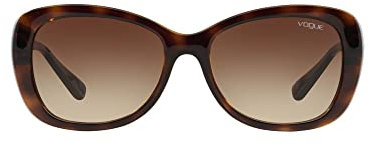 Vogue Eyewear Damen VO2943SB Sonnenbrille, Braun (Dark Havana W65613), One Size (Herstellergröße: 55)