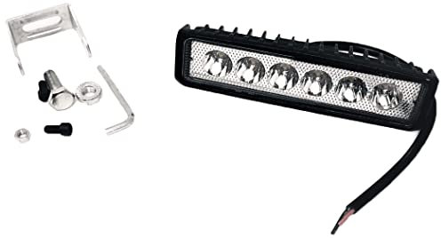 tempo di saldi Barra Led Fuoristrada da 18W 15x4x4 cm con 6 Diodi Integrati Luce Bianca Fredda (6000K), Fari per Trattore, Fari supplementari adatti a Furgoni, Escavatori e Veicoli Agricoli