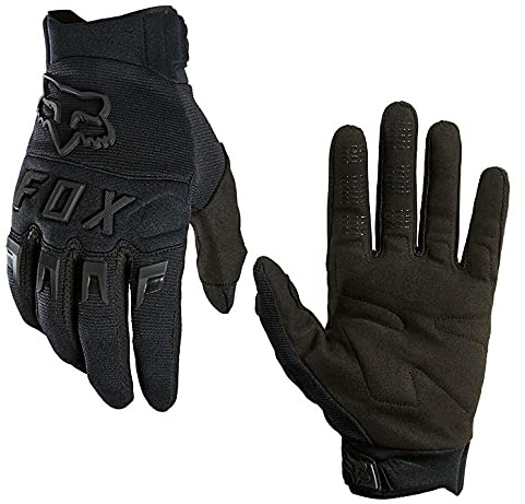 FoxGloves Fox Dirtpaw Guantes para Bicicleta MTB / MX Cross de Dedo Largo con Protección de Muñeca (Negro / Logo Negro, XXL = XXLarge)