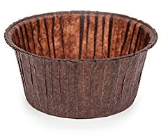 Ecopack Lot de 100 moules jetables pour muffins en papier marron, résistants jusqu'à 220 °C, dimensions 50 x 30 mm