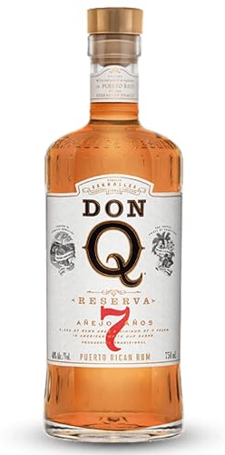 Don Q Reserva 7 Year Old Rum 70cl, 40 percent ABV – Puerto Rican Aged Rum, Minimum 7 Years in American White Oak – Silky Vanilla, Oak Spice & Caramel – Great for Classic Cocktails & Premium Gifting