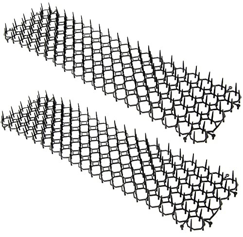 Lot de 2 grilles à épines - 50 cm - Protection contre les martres, les chats - Barrière pour animaux - Protection contre les dépassements pour balcon ou clôture - Personnalisable