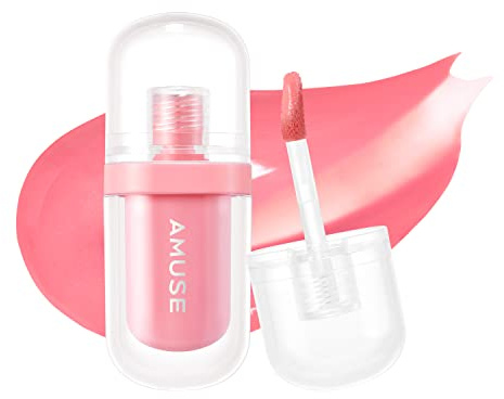 Amuse JEL-FIT TINT, 12 Stunden lang anhaltende, geleeartige Textur, feuchtigkeitsspendender Lippenfleck, vegan, in handlicher Größe für unterwegs (02 HEALTHY LACHS)
