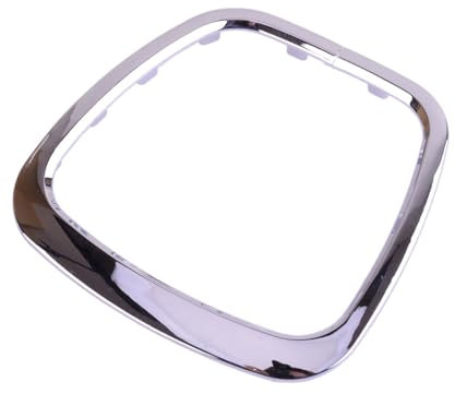 NinWelly jfqm Volante for Auto Emblema Logo Cornice Cornice Adatta for Audi A4 S4 B7 B8 A5 S5 A6 C6 Q5 Q7 2008 2009 2010 Argento