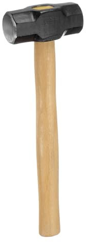 QUARKZMAN Ingenieurshammer 3 lb Kraftvoller Schlag Doppelflächen-Schmiedehammer mit bequemem Griff für Heimwerkerindustrie Reparatur Holzbearbeitung, Schwarz Gelb