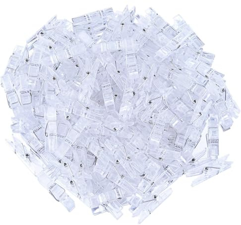 Fenglin-joy Mini Clip con Molla, 100 Pezzi Plastica Mollette Trasparenti Mini Mollette da Bucato Trasparenti per feste artistiche e artigianali album di ritagli 3 * 25 mm