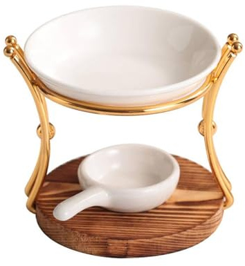 rongweiwang Scalda-olio aromatico per lumini, ecologico, in ceramica, per cera fusa, per decorazioni domestiche, spa, sala meditazione, decorazioni per la casa
