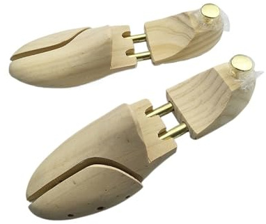 GIJMZY Árbol de zapatos for hombre, dispositivo soporte ajustable for modelador, resorte madera maciza doble tubo(EU 43 44)