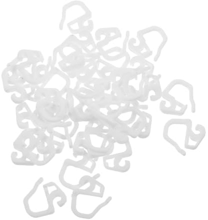 Beatifufu Clips de Gancho de plástico Blanco 36 Piezas para Cortinas pequeñas y Drapes, Ganchos para Pliegues de Cortina compatibles, Uso en Sala y Cuarto de
