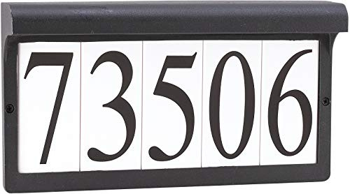 Generation Lighting 9600-12 Address Light Fixture, Black Finish, 1-Light, cETL Listed, Safety Rated for Wet Locations, Aluminum Construction, All Mounting Hardware Included