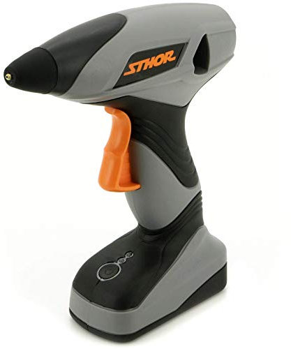 STHOR® Akku Heißklebe-Pistole 25 Watt Klebepistole Heiß-Klebegerät Heisskleber