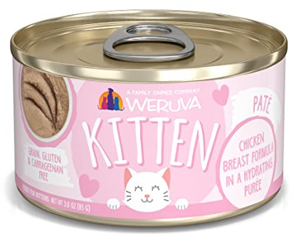 Weruva Kitten, Chicken Breast Formula in a Hydrating Purée, 3oz Can (Pack of 12)