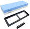 Roellgs Sharpening Stone, Professional 2 in 1 Double Sided Knife Sharpener with Non-Slip Silicone Base and Angled Guide, 1000/6000 Grit Water Sharpening Stone, Whetstone, for Kitchen Knives