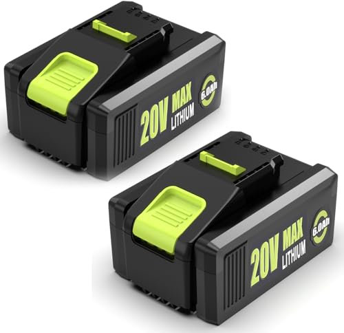 2X 6.0Ah Replacement Battery WA3553/WA3551 for Worx Cordless Power Tools WA3551 WA3572 WA3553 WX390 WX176 WX178 WU268 WX166.4 WX372.1 WX800 WG259E WA3760 WA3881