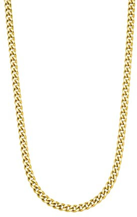 Purelei® Spirit Kette (Silber), Herren und Damen Halskette aus langlebigem Edelstahl, Wasserfeste Unisex-Panzerkette, 55 cm cm Länge verstellbar (Gold)