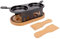 Cosy & Trendy Appareil à Raclette ovale en Acier inoxydable+ 2 spatules, 2 personnes, Noir