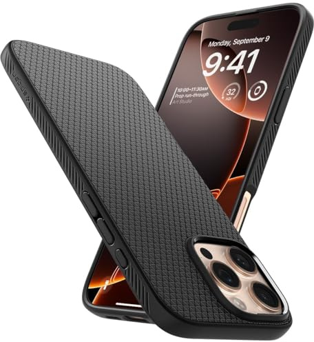 Spigen Liquid Air Case Compatible with iPhone 16 Pro Max - Matte Black