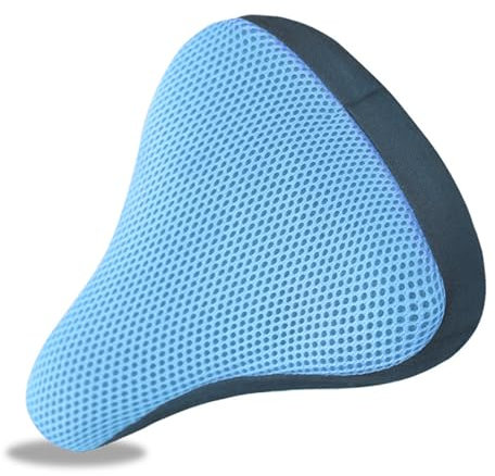 TNBSGH Bike Seat Cover for Bike, Honeycomb Bike Seat Cover Bike Cushion Comfort Bike Seat Sponge Bike Rear Seats Waterproof Bike Seat Cushion for Road Bike Outdoor Cycling, Blue