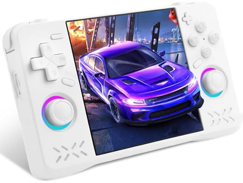 Console di gioco retrò, dispositivo di gioco portatile con schermo IPS HD 4K, spazio di archiviazione da 128 GB e oltre 5000 giochi classici precaricati - Sistema Linux portatile per giochi in