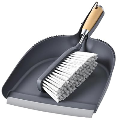 SZLIFE Set paletta e scopa, piccola scopa portatile, mini scopa per ripiani della cucina, camera da letto, divano, auto, ufficio