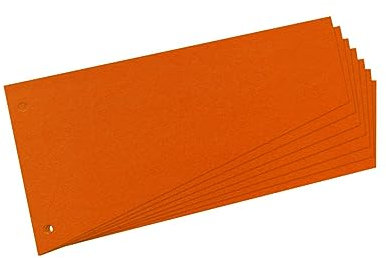 herlitz Trennstreifen Trapez, A4, Karton, Orange, 100 Stück – Registerstreifen zum Abheften & Organisieren