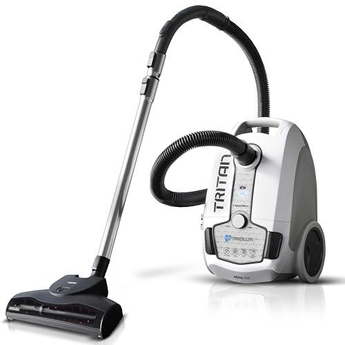 Prolux Tritan Bagged Canister Vacuum Cleaner with Sealed HEPA Filtration, 5-Speed Motor, Best Rated Canister for Pet Hair and Home Cleaning