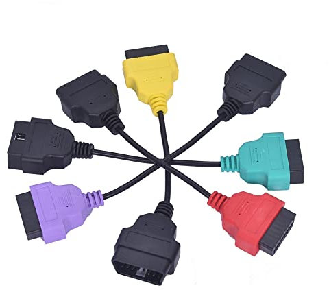 ECUScan OBD OBDII Adaptateurs pour ECU Moteur, airbag, ABS, Direction assistée et Can A1 + A2 + A3 + A4 Couleur Ensemble