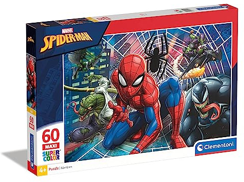 Clementoni - 26444 - Supercolor Puzzle - Marvel Spider-Man - 60 pezzi