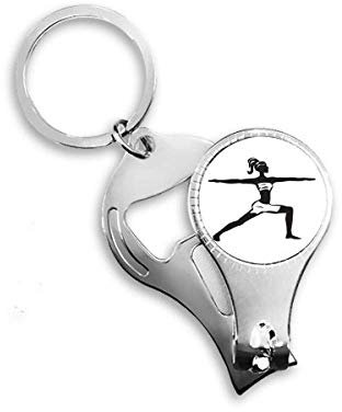 Yoga Girl Keep Healthy Sports Contorno Chiodo Nipper Anello Portachiavi Apribottiglie Clipper