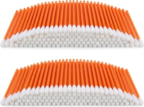 200 pièces de bâtonnets de nettoyage en mousse Tampons de nettoyage en mousse pour imprimante à jet d'encre, tête d'impression, appareil photo, lentille optique, équipement optique.