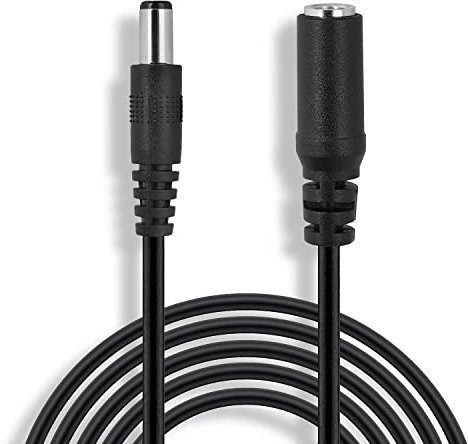 Wicked Chili 3m DC-Verlängerungskabel geeignet für AVM Fritz!Box 7570 7490 7430 7390 7360 7330 7270 7170 4020 3270 3170 WLAN-Router Strom Netzteil Stecker Kabel Verlängerung (2.5 x 5.5 mm) schwarz