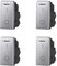 4 Pezzi Interruttore Bipolare 0-1, Compatibile Con Bticino Axolute (Grigio)