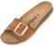 Palado Pantoletten Damen Malta EGS Haze – elegante Sandalen Made in Spain - bequeme Hausschuhe mit Kork-Fußbett - modische Sommerschuhe Braun UK9 - EU42