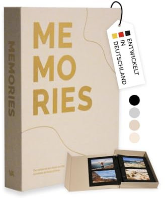 Velara Fotobuch zum Selbstgestalten mit 120 Fotoecken & 60 schwarzen Seiten | Photo Album mit Leinen | Erinnerungsbuch | Fotoalbum | Gästebuch | Coffee Table Book | Scrapbook | Memories | 24x32cm