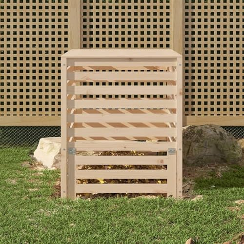 Gecheer Compostador Compostador de Jardín Compostera Organica Compostador Eco Jardin Madera Maciza de Pino 82,5x82,5x99,5 cm