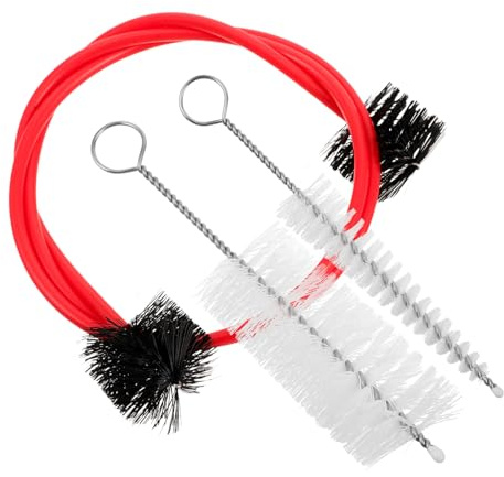Musical Instrument for Cleaning Brush Set and Trumpet Saxophone | Red Plastic, Flexible Spring Design, Portable for Musicians, Effective Cleaning for Mouthpiece and Sound Hole