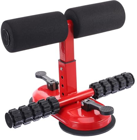 ibasenice Sit up Hilfe Verstellbar Mit Großer Saugtellerbasis Tragbares Bauchmuskeltrainingsgerät Rot Für Zuhause Und Unterwegs