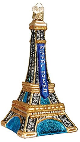 Old World Christmas Cities, Places and Landmarks Glass Blown Ornaments for Christmas Tree Eiffel Tower
