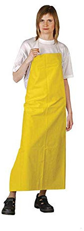 PVC Gummischürze gelb 90x120 cm Arbeitsschürze Schürze Metzgerschürze Bauschürze