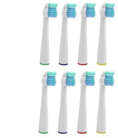 ShopINess Confezione da 8 Testine di Ricambio per Spazzolini Elettrici Sensiflex Testine di Ricambio Compatibili HX1610, HX1620, HX1630 Design Sonic