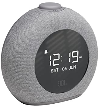 JBL Horizon2 – Enceinte radio réveil Bluetooth avec DAB/DAB+ et FM – Radio réveil avec lumière ambiante – Gris