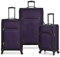 U.S. Traveler Aviron Bay Valigia espandibile morbida con ruote girevoli, Viola, Carry-on 22-Inch