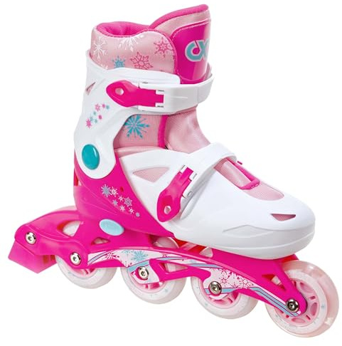 CROXER 3in1 Inline Skates Pattini in linea Triskates Pattini a rotelle per bambini e ragazze regolabili (Missy, 27-30 (16,5cm-19cm))